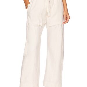 Free People Cream Linen Pants